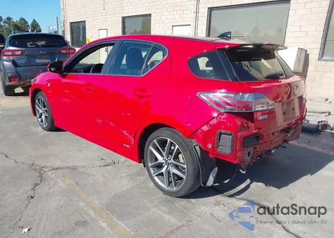 2016 Lexus Ct 200H из США, поврежденный, VIN JTHKD5BH0G2260733